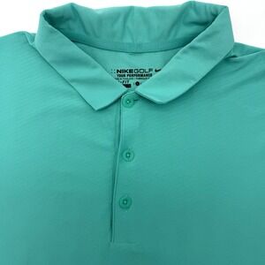 Nike Tour Performance Dri Fit Men's Short Sleeve Green Large Golf Polo Shirt